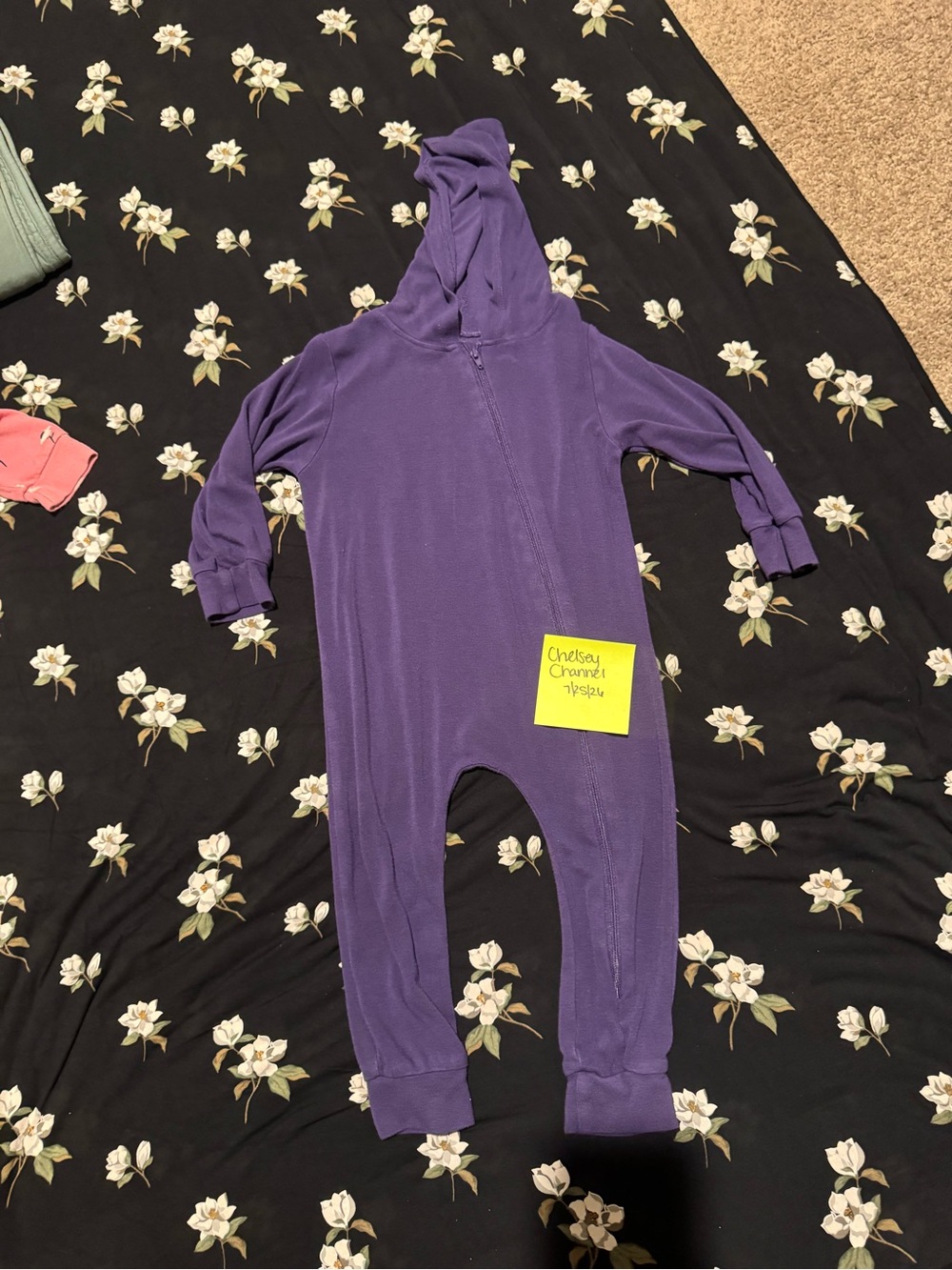 Kyte baby Purple Hooded Kids One-Piece Romper